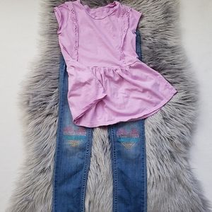 H&M girl's blouse and pants set